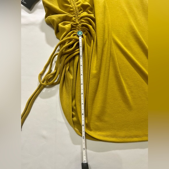 NWT - Lulu’s Ruched One Shoulder MIDI Dress - Size XL - Mustard Yellow - Picture 14 of 16